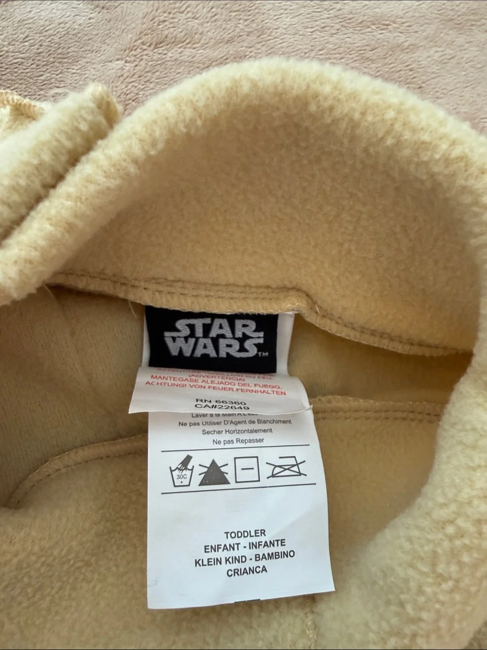 Baby Yoda Fleece Costume for Toddler
